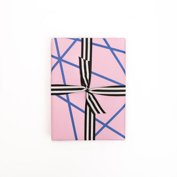 Luxury Pink And Blue Geometric Wrapping Paper, 6 of 7