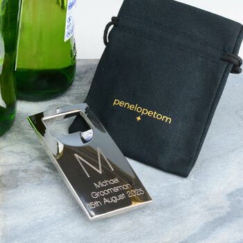 Personalised Heavy Weight Best Man Or Groomsman Bottle Opener, 5 of 5