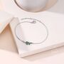 Emerald Green Or Clear Cz Crystal Leaf Bracelet, thumbnail 1 of 12