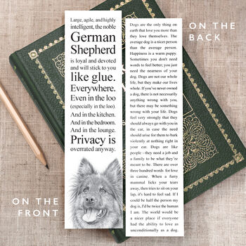 Funny German Shepherd Dog Bookmark, 2 of 7