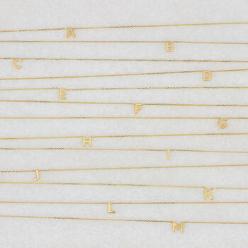 9ct Gold Mini Initial Necklace With Personalised Photobox, 4 of 11