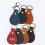Handmade Personalised Leather Keyring Made In Britain English Leather, thumbnail 6 of 7
