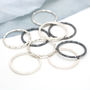 Sterling Silver Dainty Rings. Stackable Ring Set, thumbnail 5 of 12