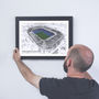 Personalised Illustrated Rugby Stadium Framed Print, thumbnail 1 of 4