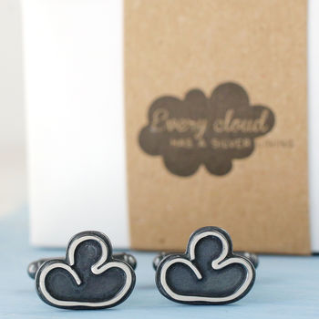 Cloud Cufflinks. Thinking Of You Gift For Friend, 3 of 12