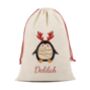 Personalised Christmas Penguin Sack, thumbnail 4 of 4