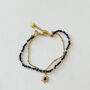 Lapis Lazuli And Gold Sunburst Charm Bracelet, thumbnail 2 of 8