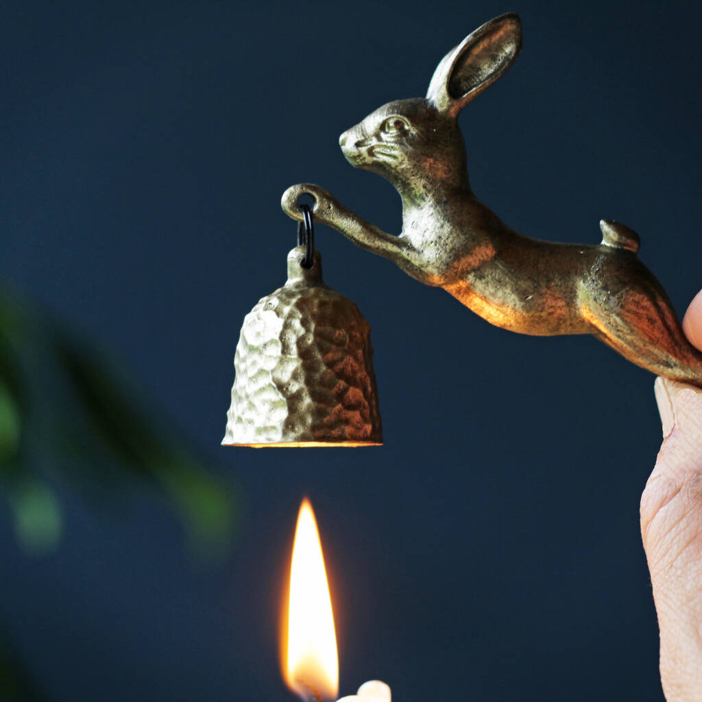 Gold Leaping Hare Candle Snuffer, 1 of 3