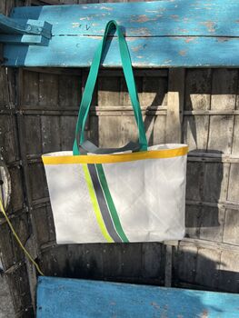 Gennaker Upcycled Sailcloth Two Handle Bag, 6 of 6