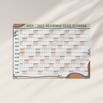 Retro Inspired 2024 2025 Academic Wall Calendar, 8 of 8