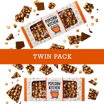 Giant Salted Caramel Popcorn And Milk Chocolate Bar Twin Pack, 2 of 5