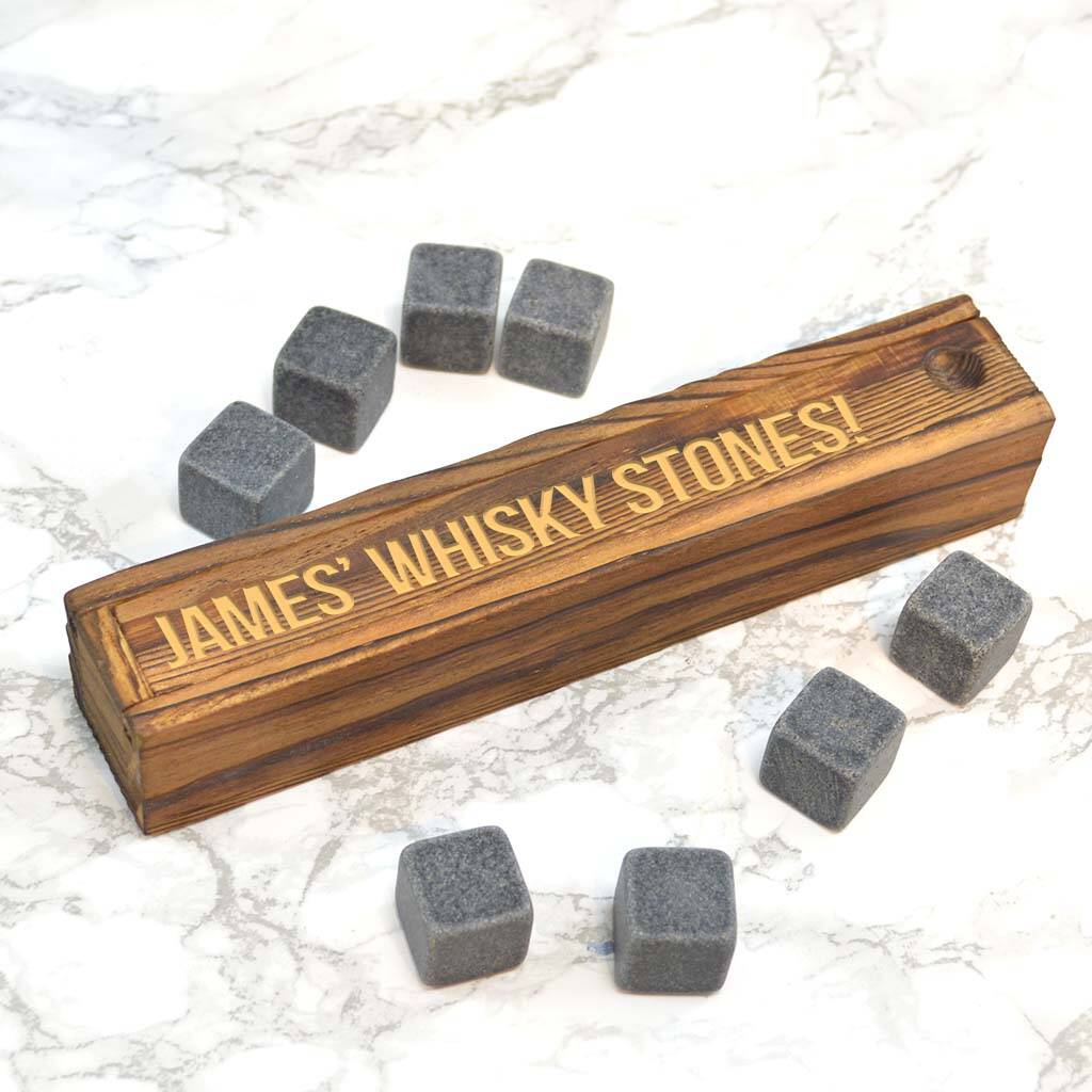 Personalised Whisky Stones Set By