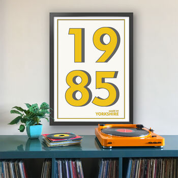 1985 Personalised Year Typography Print, 9 of 10