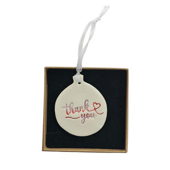 Thank You Ceramic Hanging Decoration – Keepsake Gift, 8 of 8