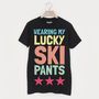 Lucky Ski Pants Men's Retro Après Ski T Shirt, thumbnail 2 of 2