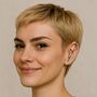 Gold Plated Silver Double Triangle Ear Climber Earring, thumbnail 3 of 7