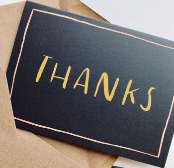 Hand Lettered Thanks Greeting Card, 2 of 2