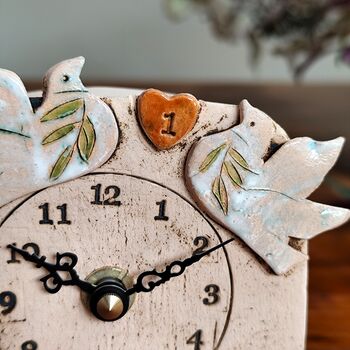 1st Wedding Anniversary Gift Mantel Clock, 5 of 8