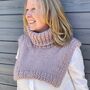 Roll With It Roll Neck Collar 100% Merino Knitting Kit, thumbnail 1 of 7
