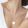 Woman's Engraved Compass Necklace, thumbnail 2 of 7
