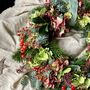 Christmas Fresh Hydrangea And Berry Wreath, thumbnail 10 of 11