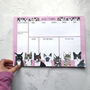 Cats Desk Weekly Planner Notepad, thumbnail 3 of 5