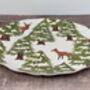 Christmas Tree With Deers Patterned Plate, 33cm, thumbnail 2 of 4