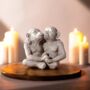 Garden Ornament Kissing Monkey Resin Chimp Stone Effect, thumbnail 7 of 12