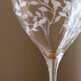 Personalised Set Of Two Floral Crystal Wine Glasses, thumbnail 4 of 8