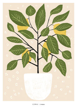 Personalised Lemon Tree Print, 2 of 7