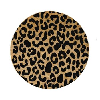Circular Leopard Print Doormat, 2 of 4