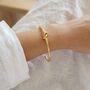 Knot Bangle Gold Non Tarnish Waterproof, thumbnail 1 of 10