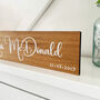 Wooden Wedding Sign Mr And Mrs Keepsake Decoration, thumbnail 6 of 8