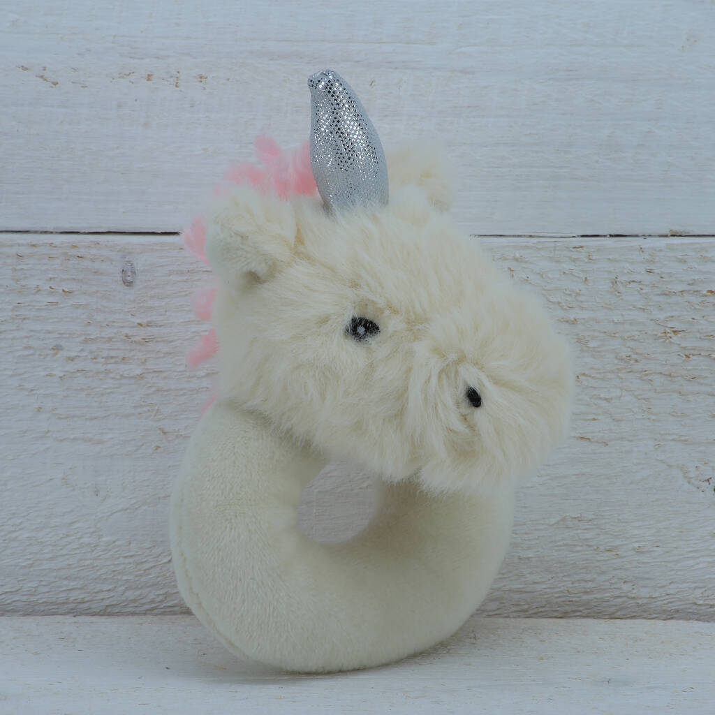 Unicorn Baby Rattle, Suitable From Birth By Jomanda Soft Toys, Gifts