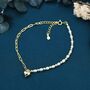 Sterling Silver Freshwater Pearl And Paperclip Beaded Bracelet With A Heart Charm, thumbnail 3 of 12