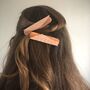 Geometric Copper Leather Hair Clips 'Eclair', thumbnail 4 of 9