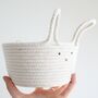 Childrens Bunny Storage Rope Basket, thumbnail 2 of 5