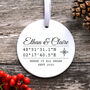 Personalised Coordinates Keepsake Bauble Ornament, thumbnail 2 of 2