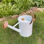 Pair Of Ivory White And Copper Watering Cans, thumbnail 6 of 11