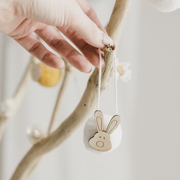 Cute Easter Bunny Hanging Pom Pom Decoration, 3 of 6