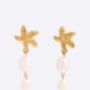 Sea Star Freshwater Pearl Earrings 18k Gold Plated Titanium, Hypoallergenic + Waterproof, thumbnail 1 of 7