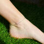 Sterling Silver Cord Chain Adjustable Anklet, thumbnail 1 of 6