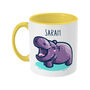 Hippo Cute Personalised Ceramic Mug, thumbnail 5 of 6