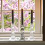 Lined Glass Candlestick Holder, thumbnail 1 of 4