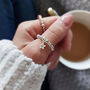 Sterling Silver Star Charm Stacking Stretch Bead Ring, thumbnail 7 of 7