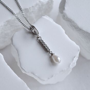 Dropwater Pearl Necklace 925, 7 of 8