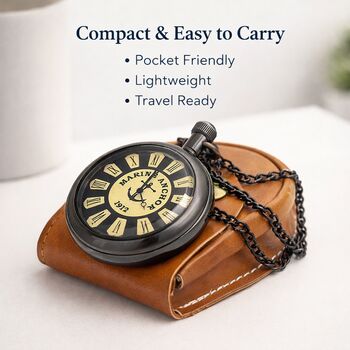 Personalised The Traflagar Pocket Watch Gift With Case For Birthday And Anniversary, 7 of 12