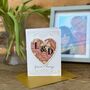 Couples Initials Greeting Card With 3D Heart For Valentines, Anniversary Or Wedding, thumbnail 2 of 3