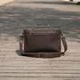 Worn Look Genuine Leather Briefcase, thumbnail 9 of 12