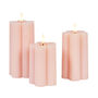 Three Pink Flower Tru Glow® LED Candles With Timer, thumbnail 4 of 4